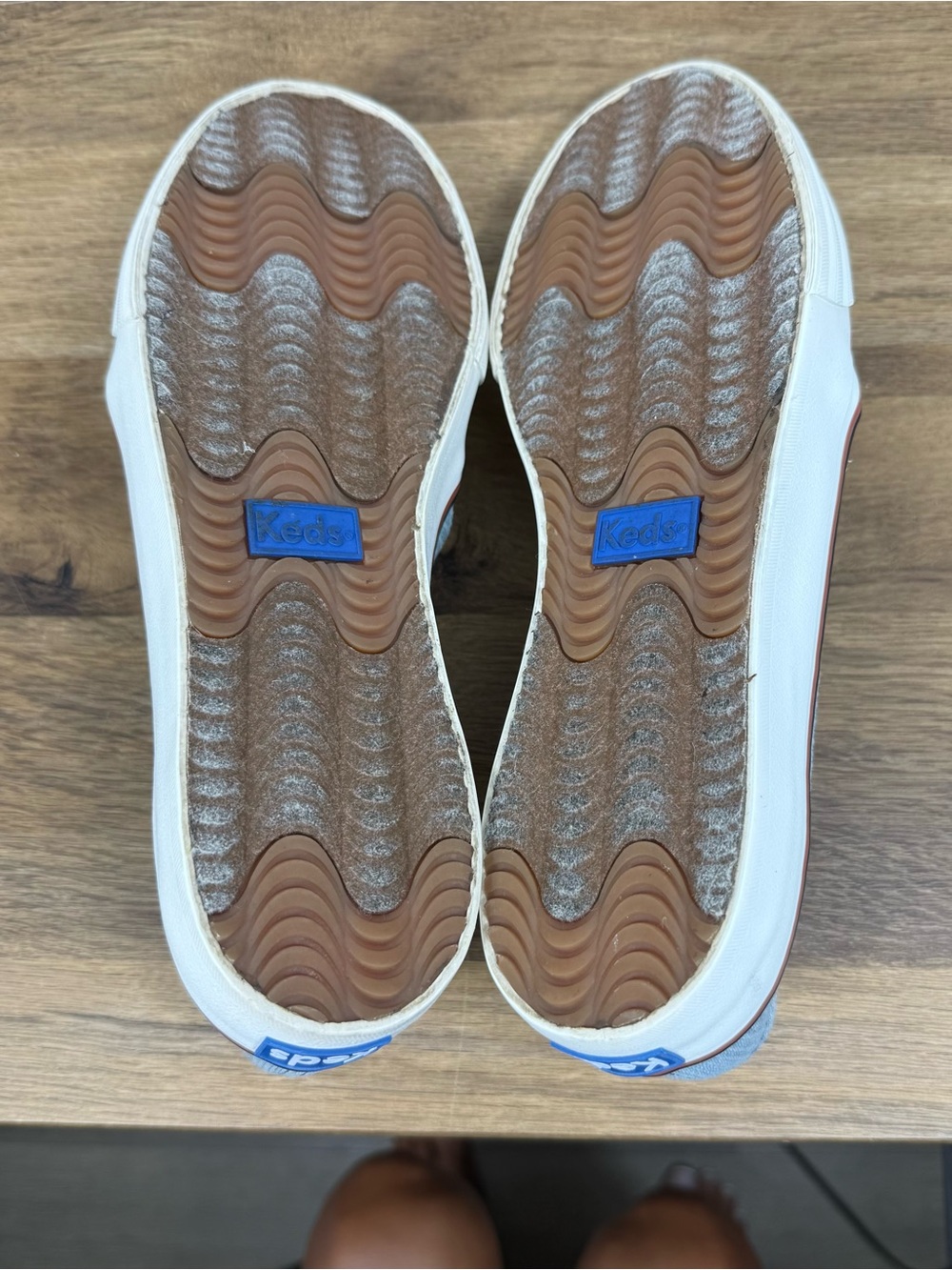 Keds Double Decker Varsity Textured Fabric Slip On Sneakers Blue Women’s 7.5 - Picture 8 of 8